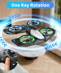 Beginner Friendly Foam RC Drone For Kids With LED Lights 360 Degree Flip flying indoors, one-key rotation feature highlighted