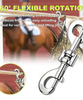 12 Pack Bulletproof Double Ended Bolt Snap Hooks 4 7 Inch Zinc Alloy Trigger Clips showing 360° rotation for easy use and efficiency.