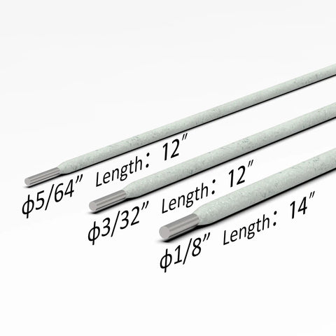 E308L-16 Arc Welding Rods For Stainless Steel Electrodes 5/64 Inch 2 Pound Pack with size variations, 12 and 14 inch lengths