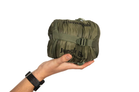 Ultralight Camping Sleeping Bag With Left Or Right Zip Compact Travel Ready Breathable Liner Zips Together For Two Olive Green packed