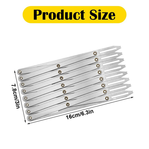 Expanding Sewing Gauge 24.4 Inch for Quilting and Crafting, Equal Spacing Divider and Button Guide, Pleat and Eyelet Spacing Tool, Handy Equidistant Measuring Ruler for DIY Projects, 16cm/6.3in size