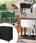 Patio cooler cart cover fits most 80 quart rolling carts waterproof and dustproof outdoor shield for outdoor bar carts