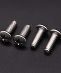 Heavy Duty Stainless Steel 10-32 x 3/4 Inch Phillips Pan Head Machine Screws Full Thread UNF 304/18-8 Bright Finish 50 Pack