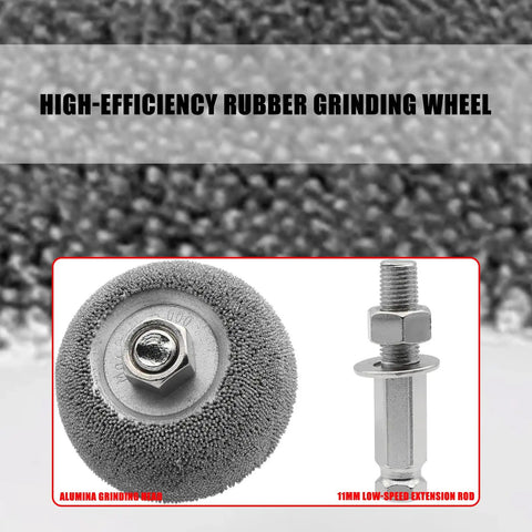 User Friendly Aluminum Anodizing Buffing Wheel Polishing Tool For Rubber Removal And Surface Smoothing Perfect For Auto Repair And Home Reno Projects close-up of alumina grinding wheel and extension rod