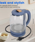 Glass Electric Kettle With No Plastic Contact With Water 1.8L Borosilicate Glass Teapot for Fast Boil