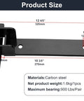 Heavy Duty Gate Hinges 13 Inch Load Bearing 900 Lbs With Built In Ball Bearings Bolt On And Weld On 180 Degree One Way Open