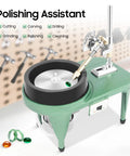 6 Inch Stone Polisher Lapidary Grinder 1800W 110V 2800 RPM Pro Grade with cast iron body and copper motor for polishing gemstones