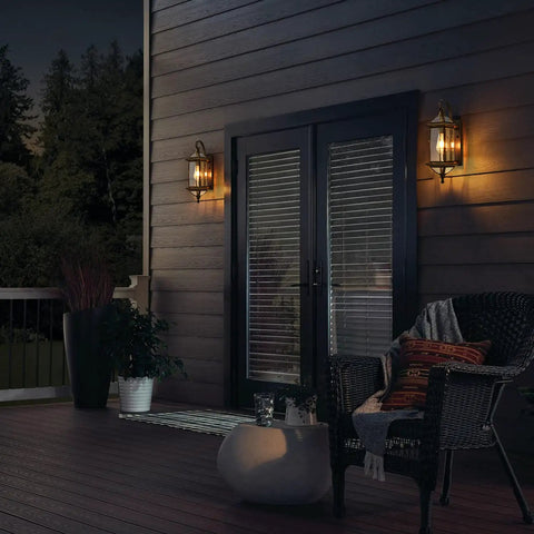 Copper Outdoor Wall Light 18.5 Inch High With E26 Socket Oil Rubbed Bronze Lantern Clear Glass Exterior Sconce for porch lighting