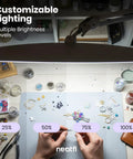 Monster Bright Desk Light With 2200 Lumens Of Crisp 6500K Daylight Glare Free Eye Care 23 Inch Wide Shade illuminating craft table