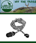 Archery Bow Stringer Tool for Recurve, Traditional, and Long Bows with durable black and white string design