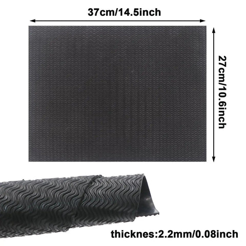 Heavy Duty Heel Patch Sheet For Shoes Black Corrugated Rubber Repair Pad Cut To Fit Sole Bottom Patch For Women And Men 14.56 By 11.02 Inches 0.08 Inch Thick Beef Tendon Rubber Easy Trim