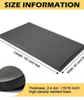 3 X 5 Foot Anti Fatigue Floor Mat Extra Thick Fifteen Sixteenths Inch Ergonomic Diamond Plate Heavy Duty Non Slip Industrial Grade Mat To Ease Leg And Back Pain Durable Gray, side view showing thickness and texture