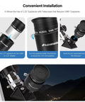 0.965 To 1.25 Inch Eyepiece Adapter For Telescopes Use 1.25 Inch Eyepieces In 0.965 Inch Focusers All Metal Aluminum Anodized Construction Durable Precise Fit For Diagonals, Holders, And Accessory Gear