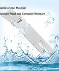 2 Pack 5 Inch 304 Stainless Steel Hasps Latch Set shown with water droplets showcasing moisture resistance.