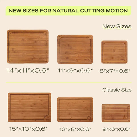 Top Shelf Wooden Cutting Boards For Kitchen Meal Prep And Serving With Deep Juice Groove And Sturdy Handles Real Deal Charcuterie Serving Tray And Tough Butcher Block For Steak Slicing And Daily Cooking Three Piece Set new sizes 14x11, 11x9, 8x7 bamboo boards