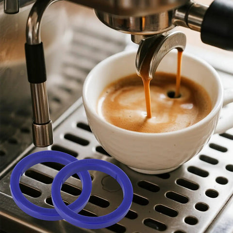 2 Pack Silicone Group Head Gaskets For E61 Espresso Machines Group Heads And Portafilters 8.5mm Blue Durable BPA Free