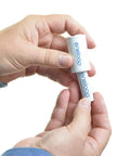 Person holding AA battery from All In One Power Pack Battery Kit With 8 AA And 2 AAA NiMH Rechargeables.