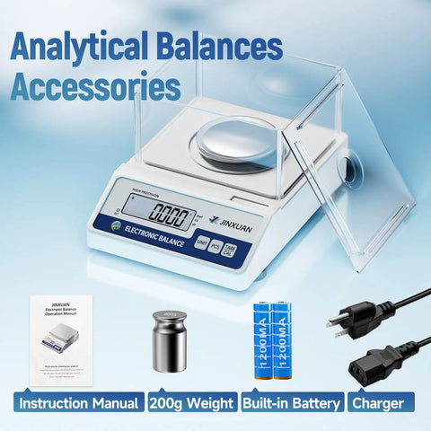 Milligram Scale 0.001g Accuracy, 500g Digital Analytical Balance With Windshield and Accessories