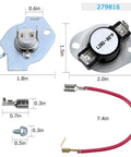 Upgraded Dryer Heating Element Kit 8544771 With WP8544771 Thermal Fuse 279973 3392519 And 279816 Thermostat Cut Off components