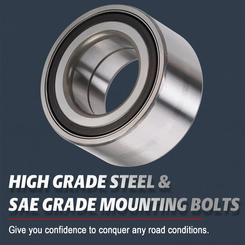 Front Wheel Bearing Assembly For Hyundai Elantra Elantra Coupe GT Kia Forte Koup Forte 5 Soul 2010 Through 2019 Replacement Hub Bearing Premium Quality Direct Fit Front Hub Replacement, made of high-grade steel, close-up view.
