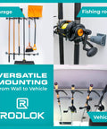 Road Trip Ready 2 Piece Fishing Rod Holder For Car And SUV Fly Rod Rack Vehicle Rod Mount Garage Organizer Wall Rack