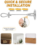 Heavy Duty 4 Pack Ceiling Rod Supports, 59 Inch Adjustable Stainless Steel Brackets For L Shaped, quick installation graphic.