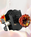 Crystal Rose Glass Door Knobs With Privacy Lock For Interior Doors Vintage Antique Style In Black Brown Finish