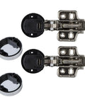 Soft Close Glass Door Hinges With Hydraulic Damping For Cabinets And Bookcases Stainless Steel 2 Pack Straight Arm Full Overlay 18mm