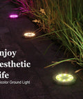 Solar Ground Lights 8 Pack Multicolor LED Pathway Lights For Outdoor Garden And Lawn, Color Changing Landscape Stakes