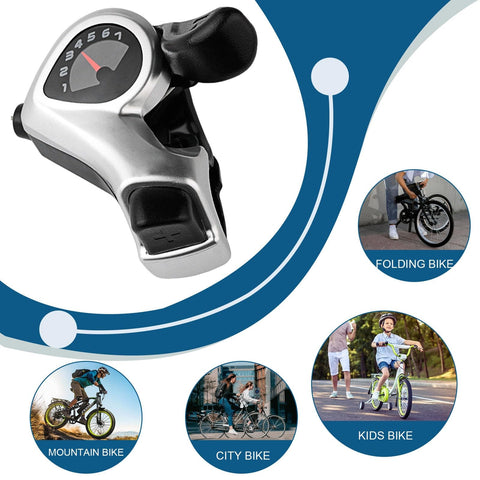 Right Thumb Trigger Shifter For 7 Speed Bikes, SL-TX50-7R Gear Lever with ergonomic thumb control, for mountain and folding bikes.