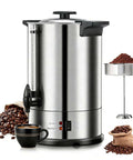Commercial Coffee Urn for Big Batch 100 Cup Coffee Maker Stainless Steel 15L Large Capacity Hot Water Dispenser with beans and cup