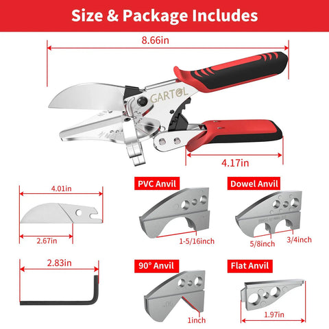 Beefy Miter Shear Cutter And Angle Shears For Vinyl Wood Molding Trim Trunking PVC Strips Adjustable With Replacement Blades