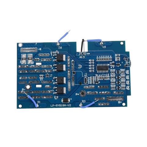 Rock Solid Battery Protection Shell With Built In Circuit PCB Board Custom Fit For Ryobi 18V P103 P108 Packs detailed view of circuit board.