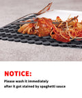 2 Pack Kitchen Sink Mat Set For Stainless Steel And Ceramic Sinks with spaghetti sauce notice
