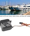 Heavy Duty Digital Servo With Killer Torque And Full Metal Gears Built Tough For 1/8 1/10 1/12 RC Car Crawler Trucks And Robots, black with wires.