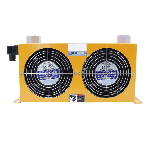 Beefed-Up Cooling Unit And Plate Heat Exchanger For Hydraulic Oil, 60 L/min Flow, 2.4 kW Power, DC 12V, A Real Workhorse For CNC Machines And Sheet Metal Systems, Pro Grade Cooling Radiator For Tooling