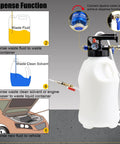 Real Deal Pneumatic Fluid Extractor And Automatic Transmission Oil Dispenser Kit With Three Meter Dipstick Tubes in use for fluid dispensing.