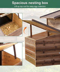 Spacious Wooden Chicken Coop With Two Nesting Boxes For Your Backyard Flock showing lift-up roof and egg collection.