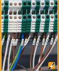 Heavy Duty 9MM Heat Shrink Tube Labels For Wire And Cable Marking on organized wiring with labeled conductors.