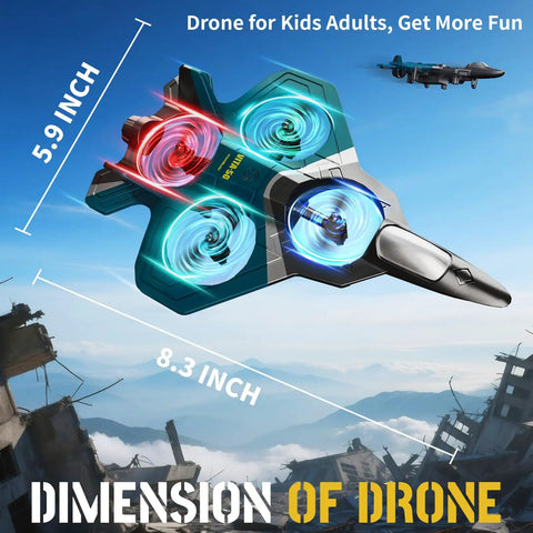 Ultra Fun RC Planes With 3 Batteries For Kids And Adults Foam Remote Control Jet Plane And Helicopter Drone Toys With Led Lights