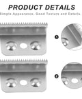Industrial Tape Dispenser Replacement Blade Set With Stainless Steel Serrated Teeth For Clean Cuts, Durable Spare Part For Packaging Tape Cutters, Easy To Swap In On Assembly Lines, two blades