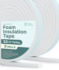 Tough As Nails Weather Stripping Tape For Doors And Windows High Density Foam Insulation Seal Soundproof Draft Guard Rock Solid Self Adhesive Fix Quickly in two rolls, total 33 ft.