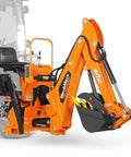 Eight Foot Digging Depth Tractor Backhoe Attachment Heavy Duty With Mechanical Thumb 15 Inch Bucket Self Contained Hydraulic System