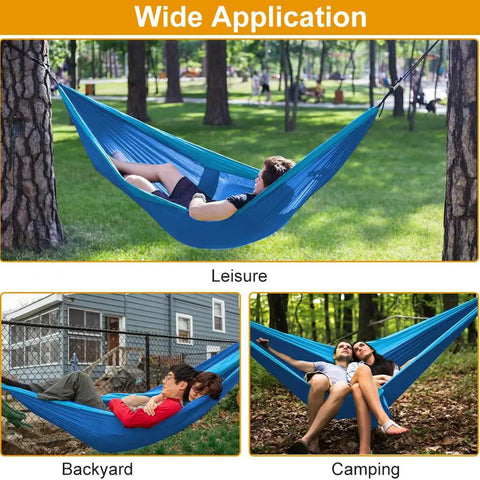 Heavy Duty Camping Hammock With 660Lb Capacity And Tree Straps Portable Outdoor Hammock Tent used in various settings