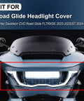 Headlamp Guard For Harley Road Glide CVO ST And FLTRXSE 2023 2025 Ride Ready Lightweight PC Headlight Cover on motorcycle