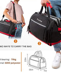 Heavy Duty 16 Inch Wide Mouth Tool Bag With 25 Pockets Waterproof 600D Polyester Organizer Built In Bottom Baffle For Sturdy Support