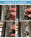 Installation steps for 5 Pack Oven Knobs Replacements For GE Range And Stove WB03T10284 Compatible in 4 panels