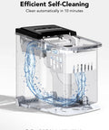 Smart Countertop Ice Maker Portable Ice Machine With Self Cleaning Quick Ice In 6 Minutes 26 Lbs Per Day Voice Remote