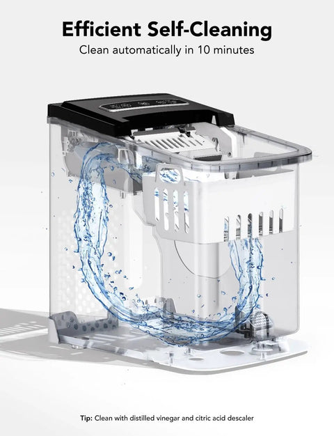 Smart Countertop Ice Maker Portable Ice Machine With Self Cleaning Quick Ice In 6 Minutes 26 Lbs Per Day Voice Remote