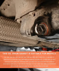Oil Drain Plug Gasket Set 14mm Copper Crush Washers Replacement For Automotive Engines Leak Free Seal under car view